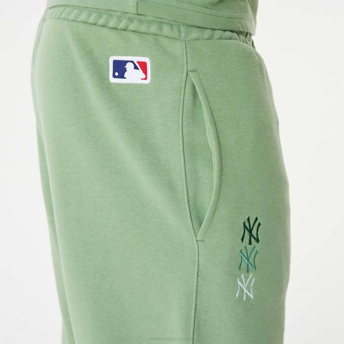 New Era New York Yankees MLB gestapelde groene joggingbroek met logo BT242587