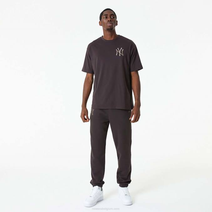 New Era New York Yankees mlb geborduurd logo verbrand hout joggers BT242623