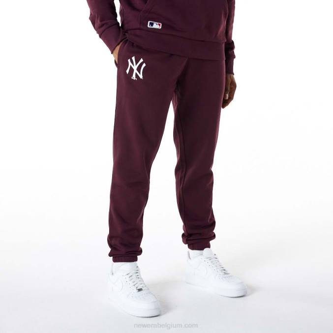 New Era New York Yankees teamlogo donkerpaarse joggingbroek BT242596