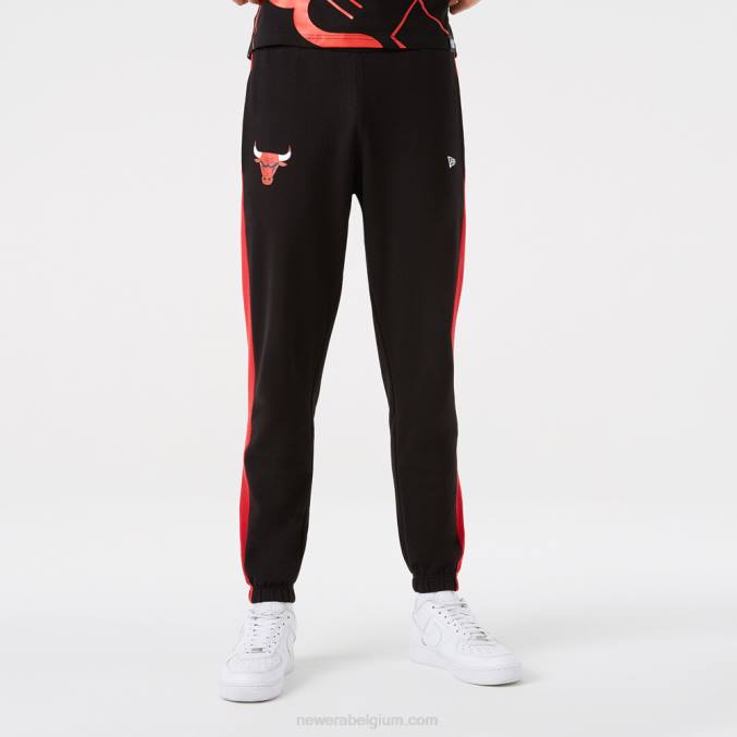New Era chicago bulls nba team logo gestreepte zwarte joggingbroek BT242614