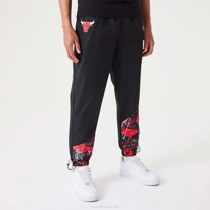 New Era chicago bulls nba zwarte joggingbroek met all-over printpaneel BT242593