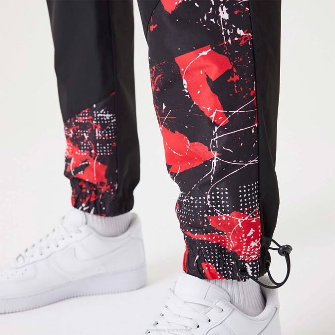 New Era chicago bulls nba zwarte joggingbroek met all-over printpaneel BT242593