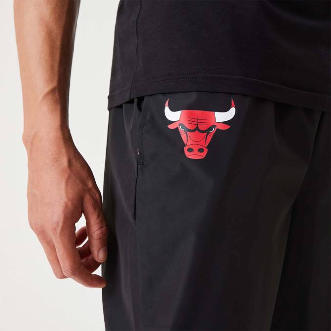 New Era chicago bulls nba zwarte joggingbroek met all-over printpaneel BT242593