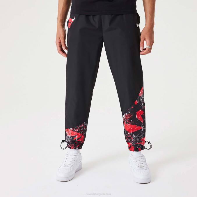 New Era chicago bulls nba zwarte joggingbroek met all-over printpaneel BT242593