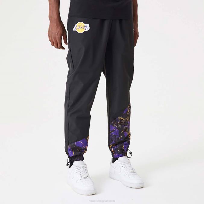 New Era la lakers nba zwarte joggingbroek met all-over printpaneel BT242595