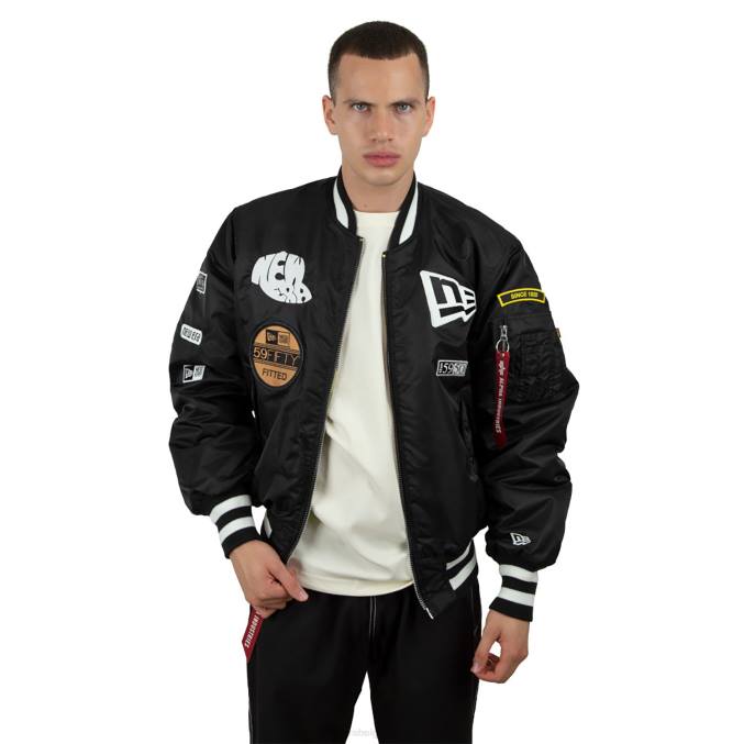 New Era Alpha Industries zwart omkeerbaar bomberjack BT242580