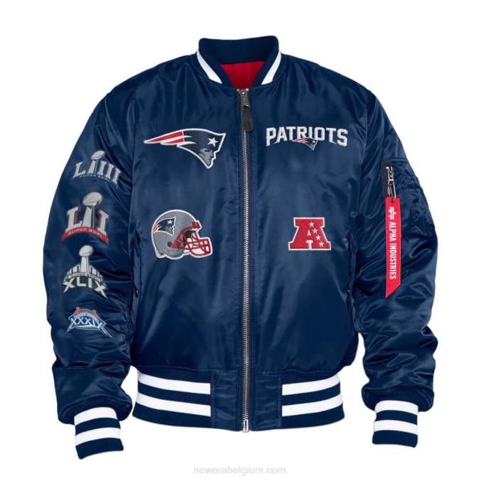 New Era New England Partriots x Alpha Industries marineblauw omkeerbaar bomberjack BT242578