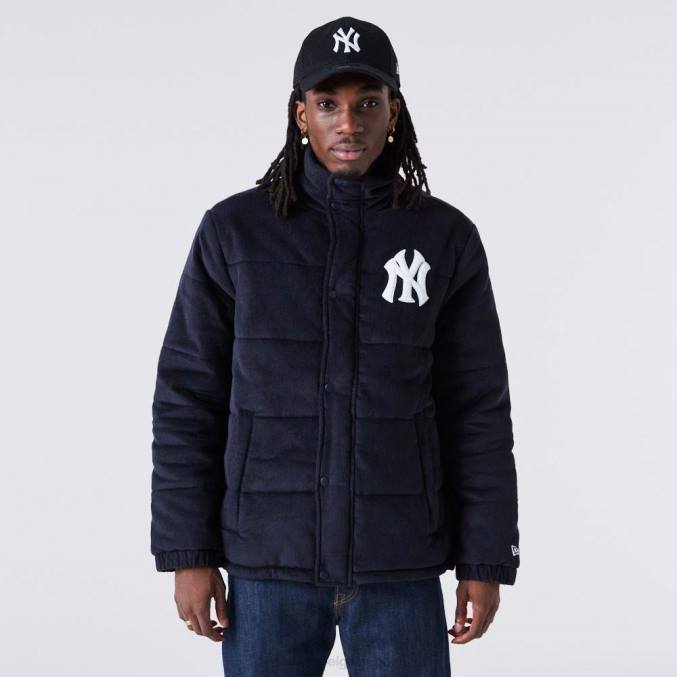 New Era New York Yankees mlb marineblauw corduroy pufferjack BT242575