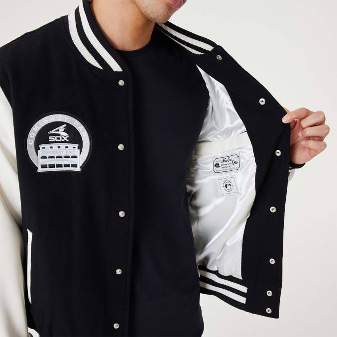 New Era chicago white sox mlb erfgoed zwart varsity-jack BT242567