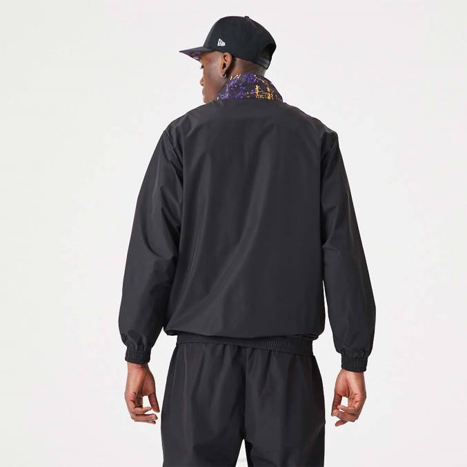 New Era la lakers nba zwart trainingsjack met all-over print BT242568