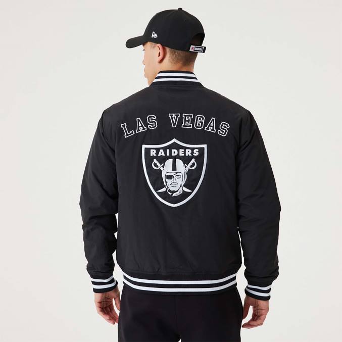 New Era las vegas raiders nfl team logo zwart bomberjack BT242570