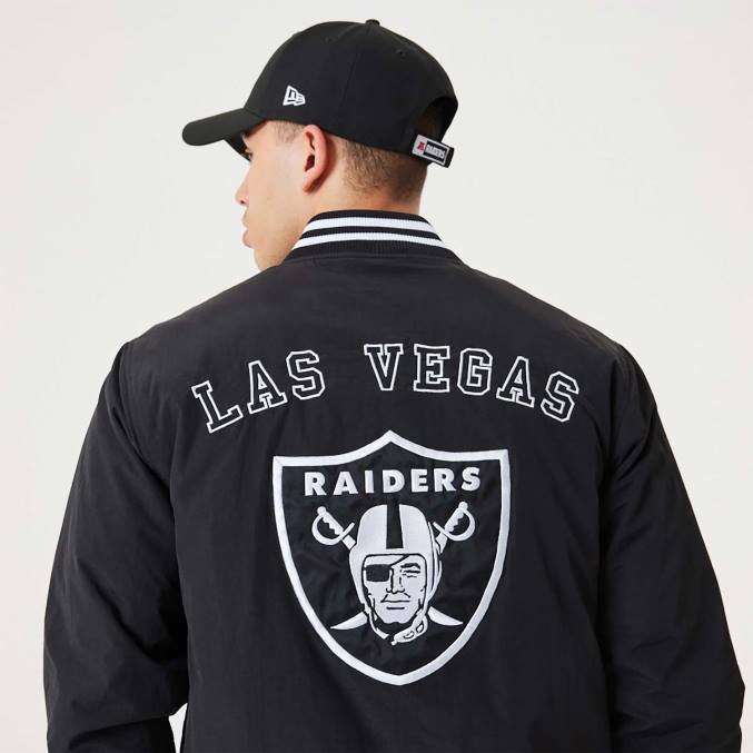 New Era las vegas raiders nfl team logo zwart bomberjack BT242570