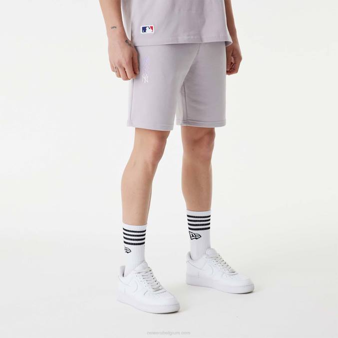 New Era New York Yankees MLB gestapelde paarse shorts met logo BT242631