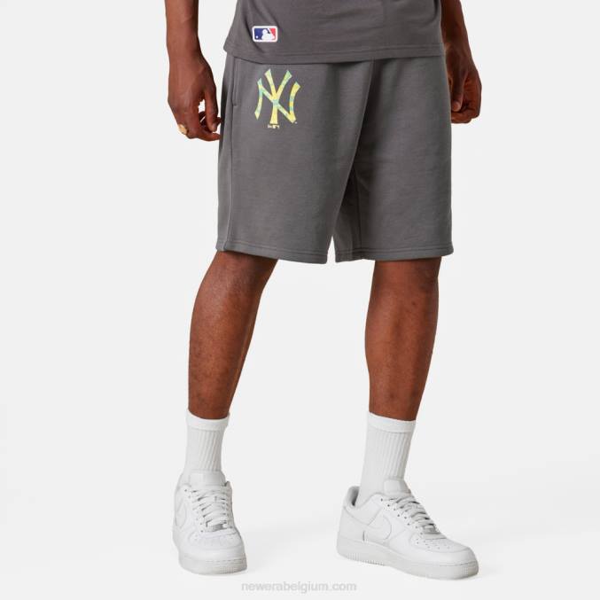 New Era New York Yankees mlb team logo donkergrijze short BT242653