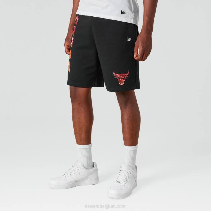 New Era chicago bulls nba team kleur water print zwarte short BT242626