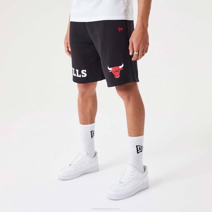 New Era chicago bulls nba wordmark zwarte oversized short BT242635