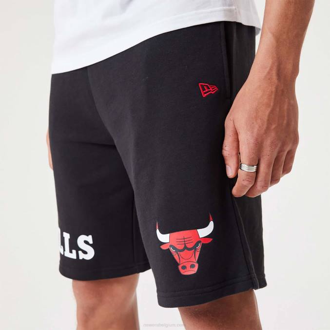 New Era chicago bulls nba wordmark zwarte oversized short BT242635