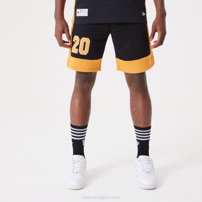 New Era eigentijdse zwarte oversized short BT242639