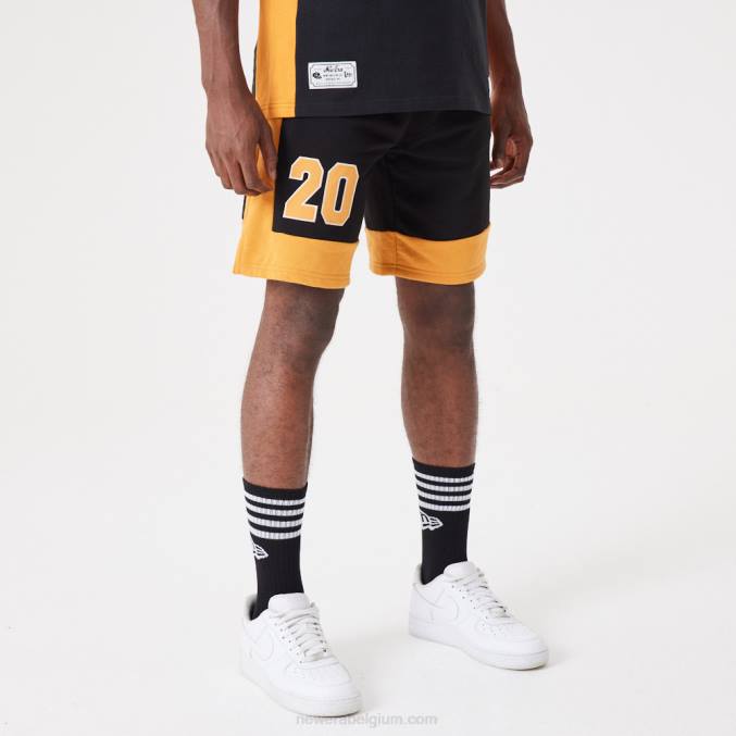 New Era eigentijdse zwarte oversized short BT242639