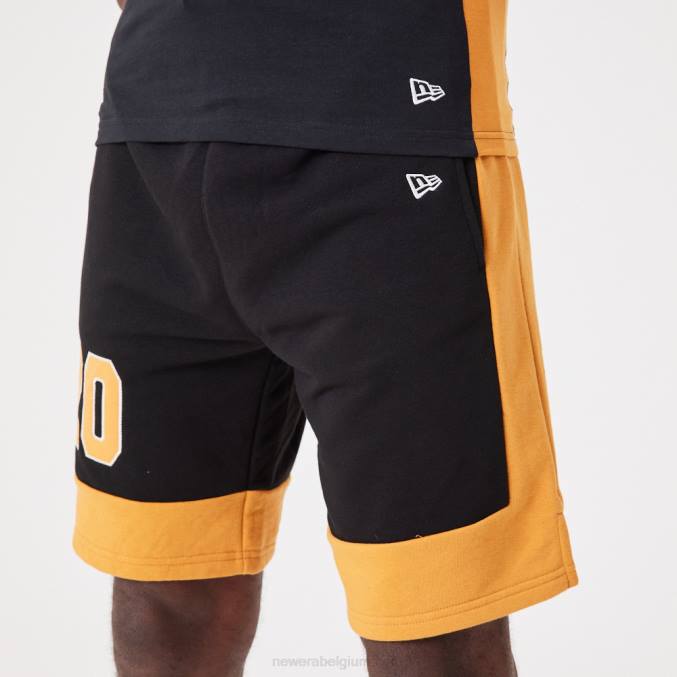 New Era eigentijdse zwarte oversized short BT242639