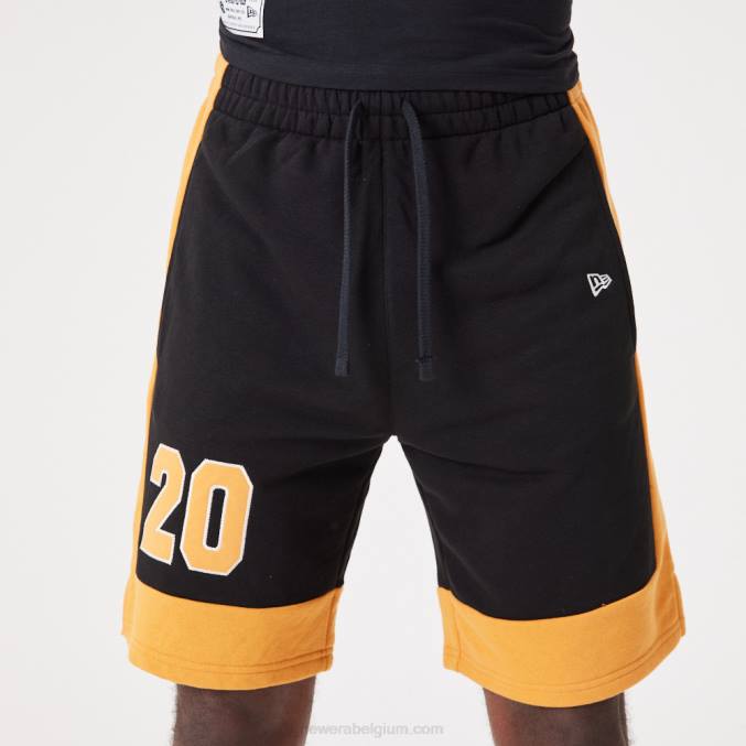 New Era eigentijdse zwarte oversized short BT242639