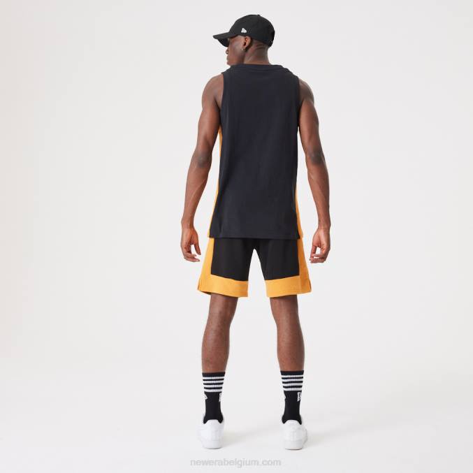 New Era eigentijdse zwarte oversized short BT242639