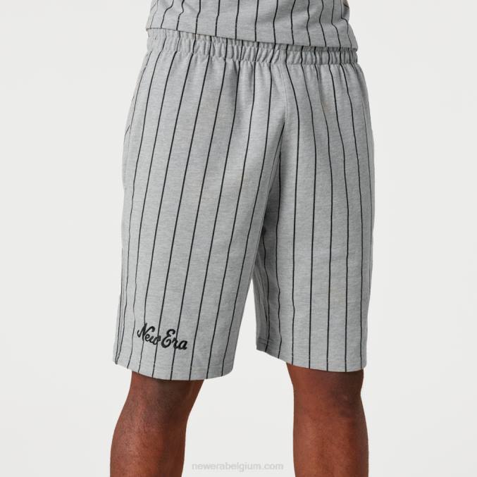 New Era krijtstreep grijze short BT242630
