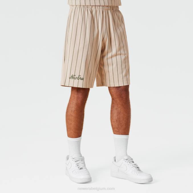 New Era krijtstreep steen shorts BT242632