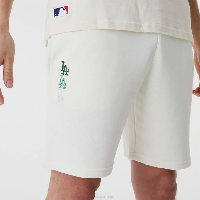 New Era la dodgers mlb gestapelde witte short met logo BT242629