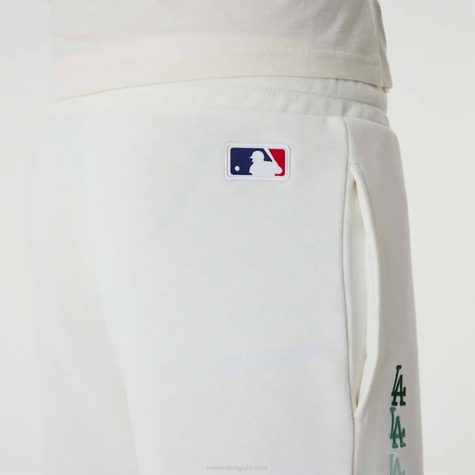 New Era la dodgers mlb gestapelde witte short met logo BT242629
