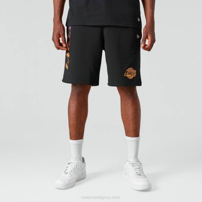 New Era la lakers nba team kleur water print zwarte short BT242628