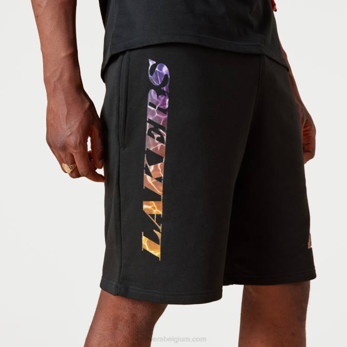 New Era la lakers nba team kleur water print zwarte short BT242628