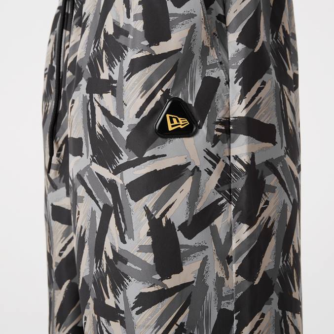 New Era print zwarte cargo shorts BT242634