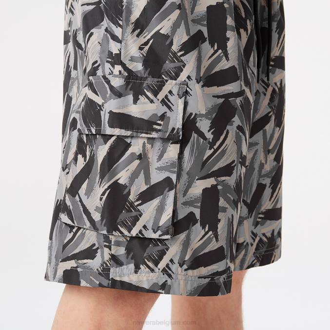 New Era print zwarte cargo shorts BT242634