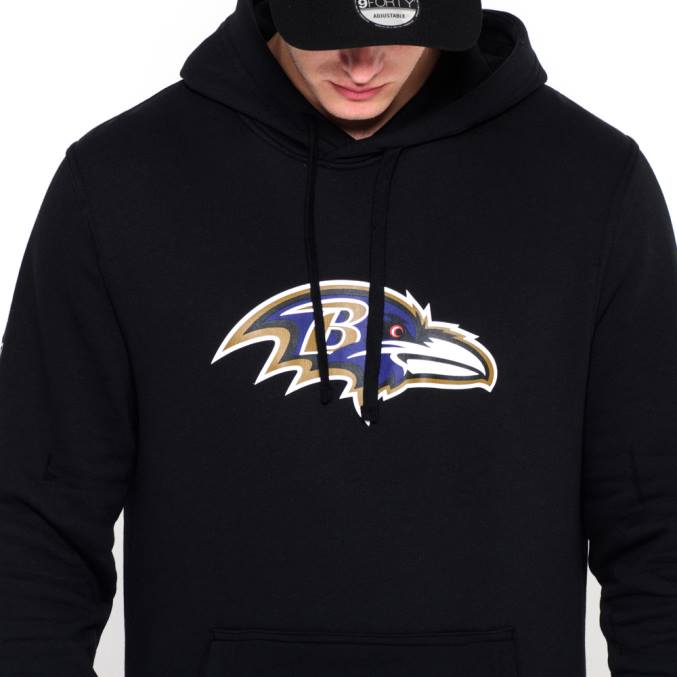 New Era Baltimore Ravens team logo zwarte hoodie BT242733