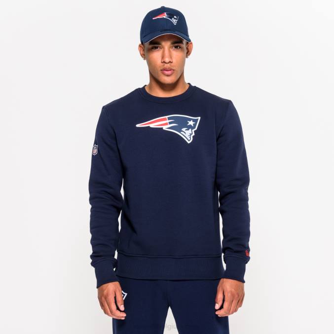 New Era Blauw sweatshirt met ronde hals en New England Patriots-teamlogo BT242685