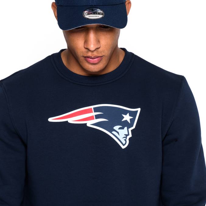 New Era Blauw sweatshirt met ronde hals en New England Patriots-teamlogo BT242685