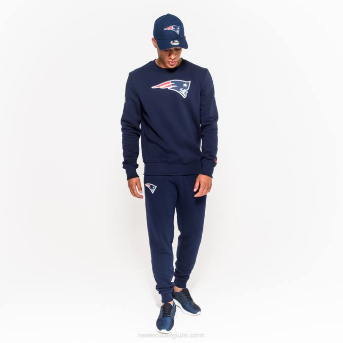 New Era Blauw sweatshirt met ronde hals en New England Patriots-teamlogo BT242685