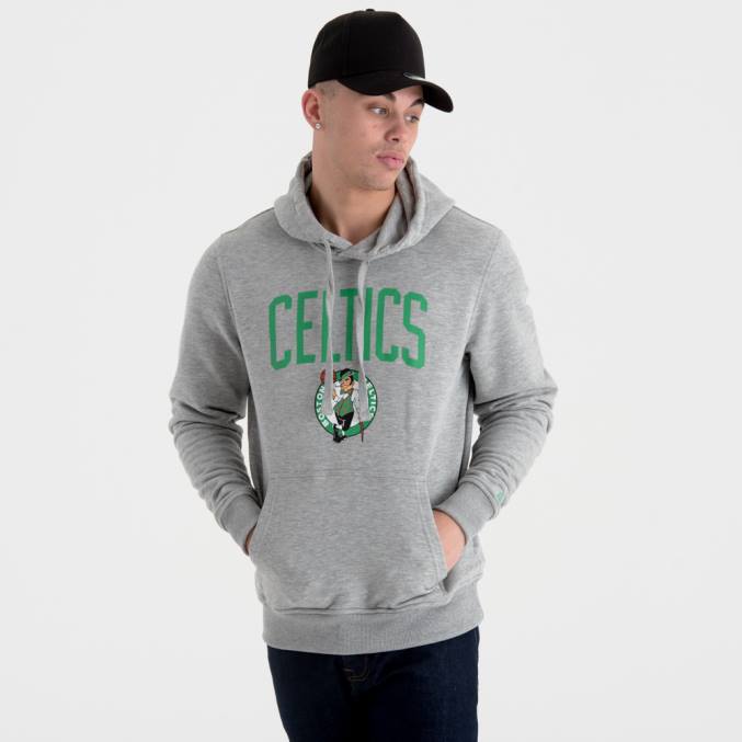 New Era Boston Celtics team logo grijze hoodie BT242716