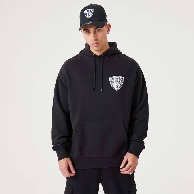 New Era Brooklyn Nets nba infill team logo zwarte pullover hoodie BT242704