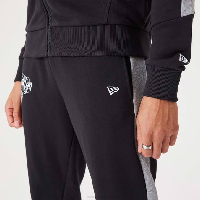 New Era Brooklyn Nets nba script zwarte hoodie met rits BT242752