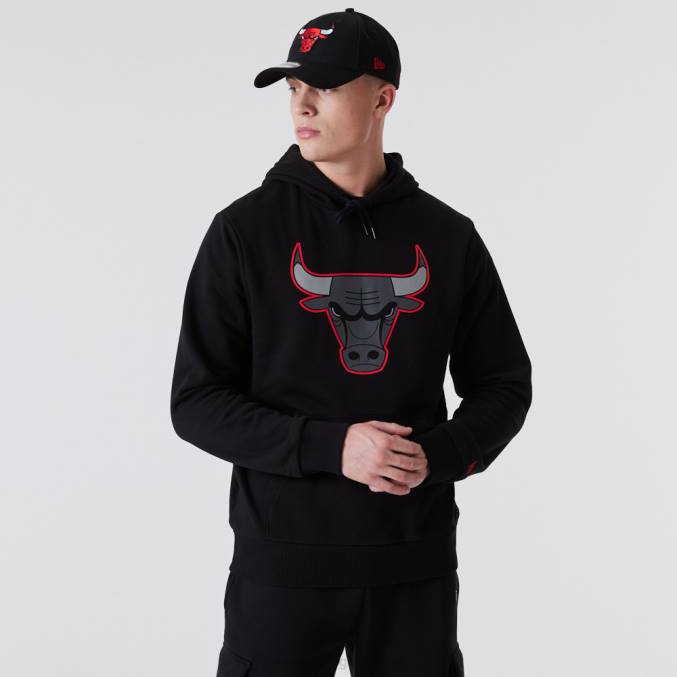 New Era Chicago Bulls NBA omtreklogo zwarte hoodie BT242813