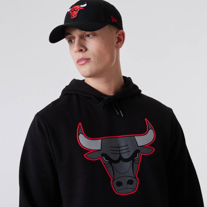 New Era Chicago Bulls NBA omtreklogo zwarte hoodie BT242813