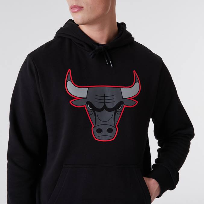 New Era Chicago Bulls NBA omtreklogo zwarte hoodie BT242813