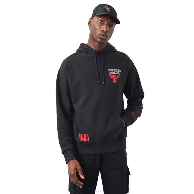 New Era Chicago Bulls NBA teamlogo zwarte hoodie BT242747