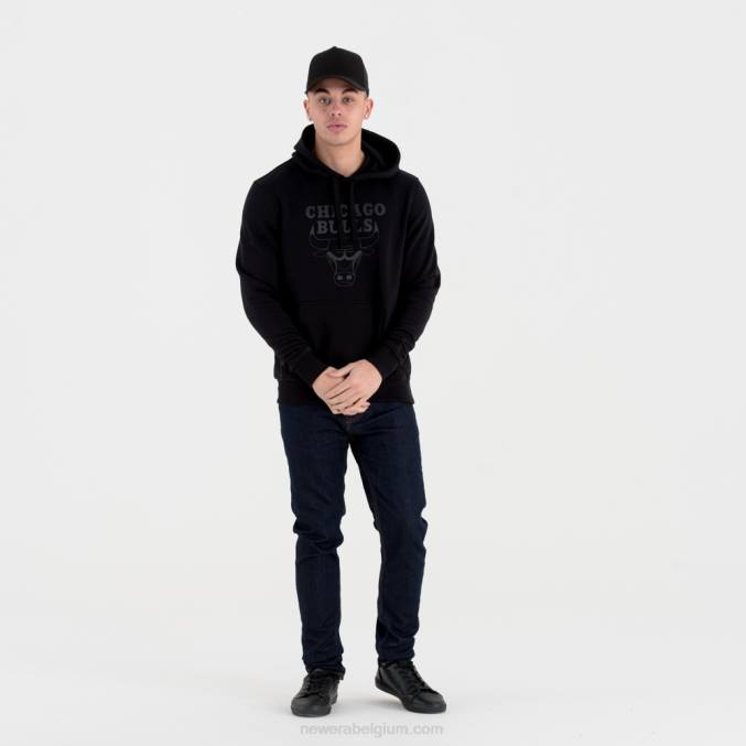New Era Chicago Bulls team logo zwarte hoodie BT242695