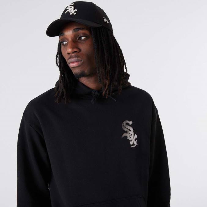 New Era Chicago white sox mlb metallic zwarte hoodie BT242746