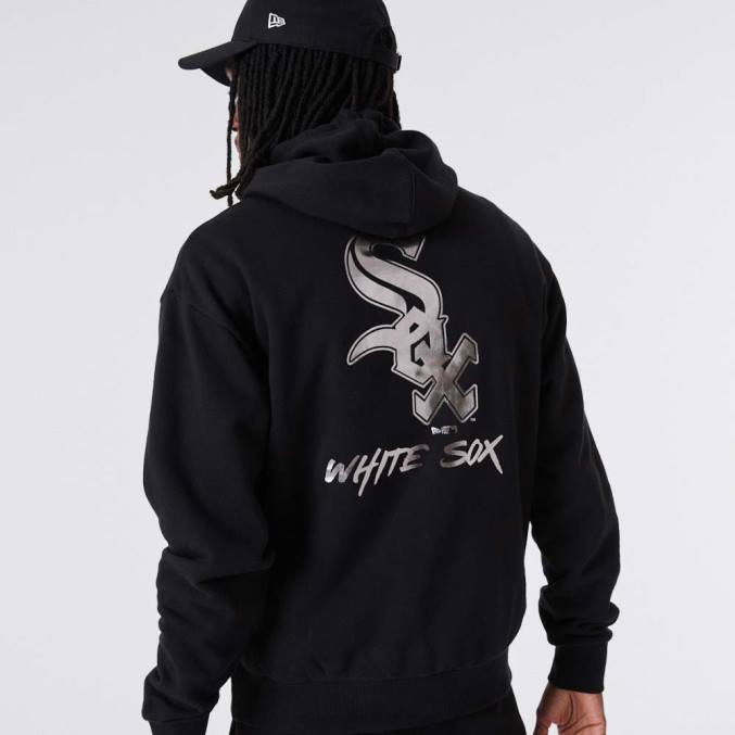 New Era Chicago white sox mlb metallic zwarte hoodie BT242746