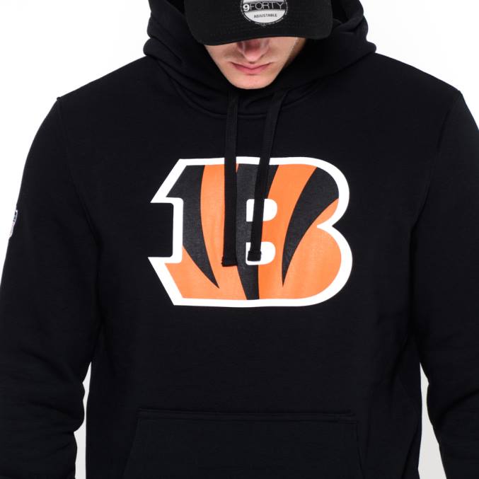 New Era Cincinnati Bengalen teamlogo zwarte hoodie BT242795