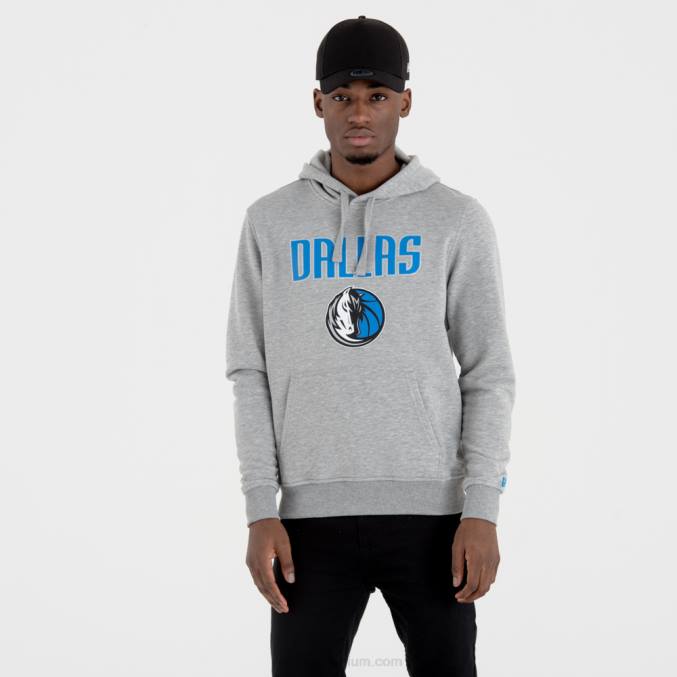 New Era Dallas Mavericks team logo grijze pullover hoodie BT242703